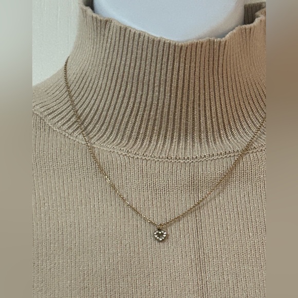 Small Heart Rhinestone Pendant With Chain - Picture 5 of 6